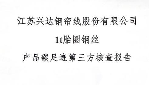 江苏兴达钢帘线股份有限公司胎圈钢丝产品碳足迹第三方核查报告